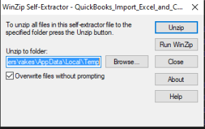 QuickBooks Import Excel and CSV Toolkit Self Extractor